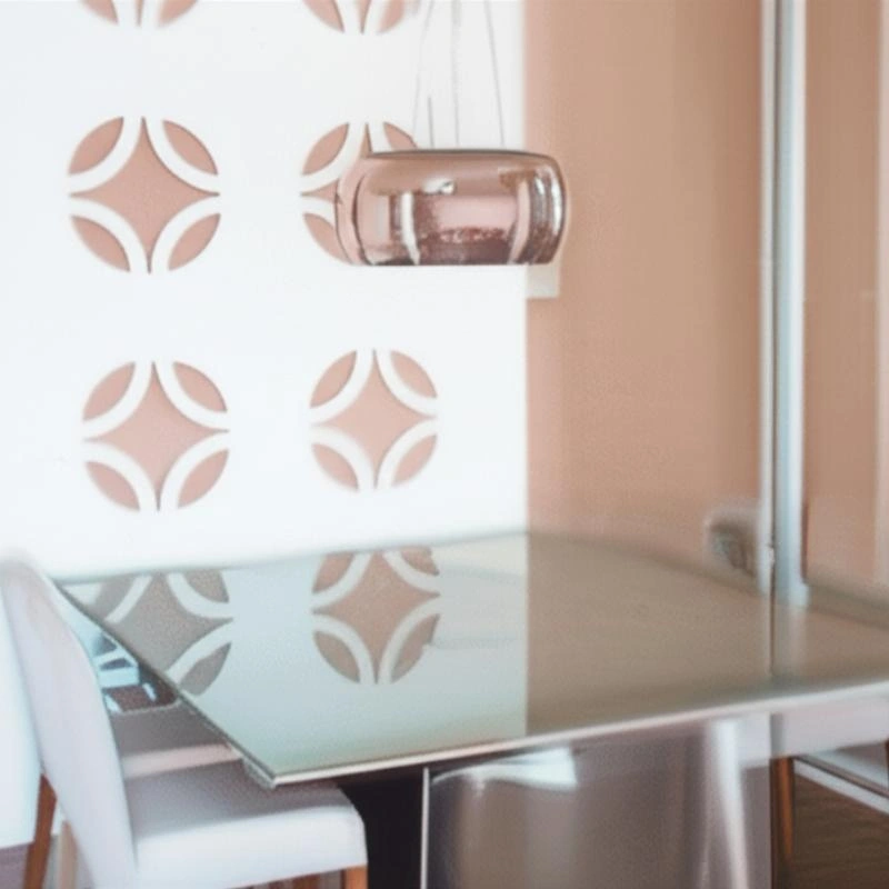Tampo de vidro laqueado para mesa